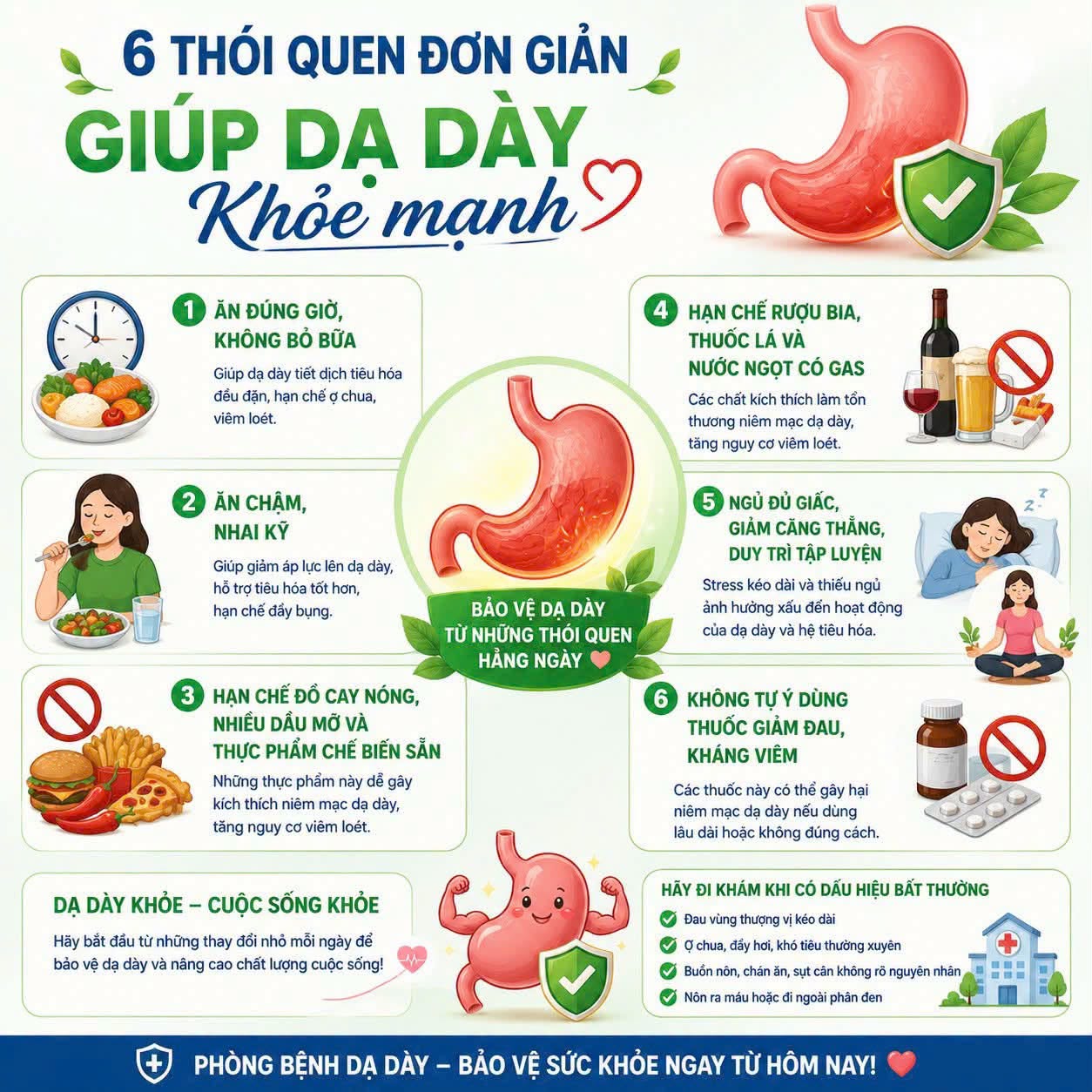 6 Thói Quen Đơn Giản Mỗi Ngày Giúp Dạ Dày Luôn Khỏe Mạnh